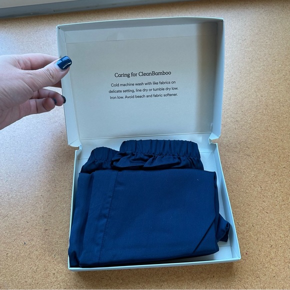 Ettitude Sateen PJ Shorties in Ocean XXL - Picture 6 of 7